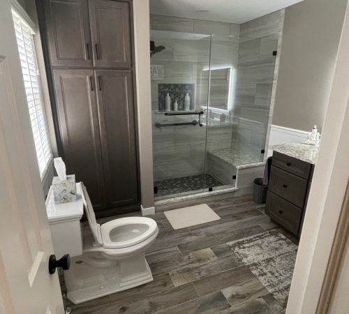 3 Professional bathroom remodeling services for a luxury Melville home.