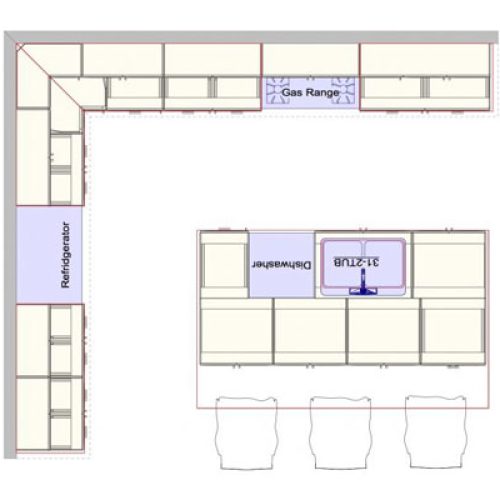 Kitchen Layout-L-shapped