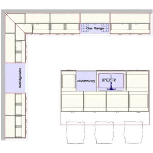 Kitchen Layout-L-shapped